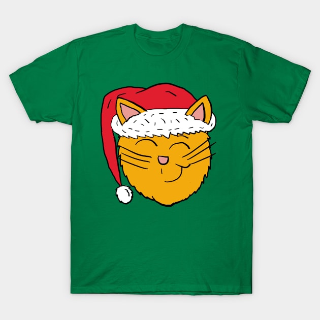 Santa hat Cat T-Shirt by Eric03091978